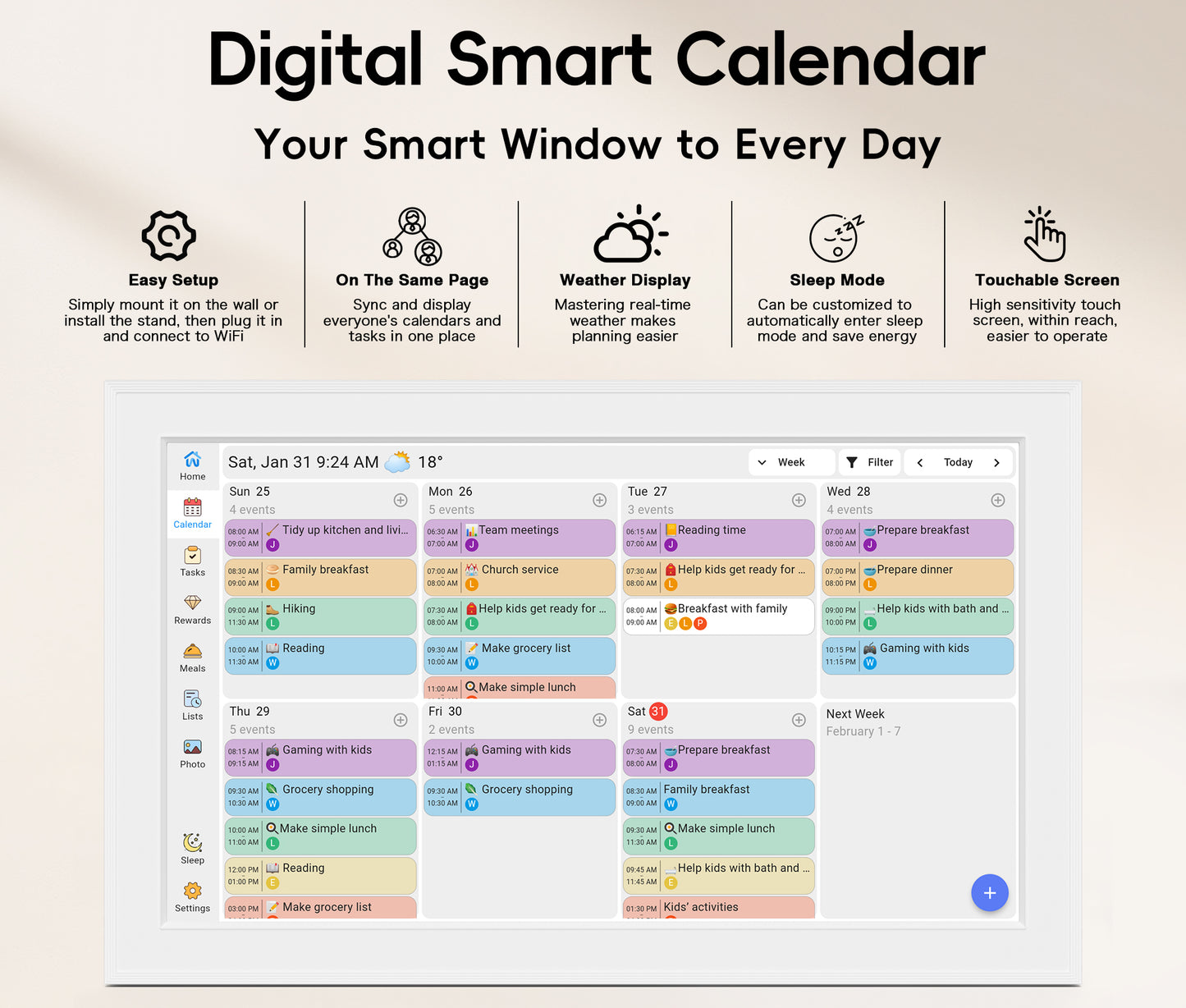 15.6"Digital Calendar